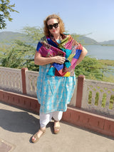 The patchwork sari kantha scarf