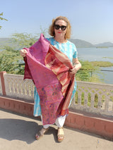 The sari kantha shawl